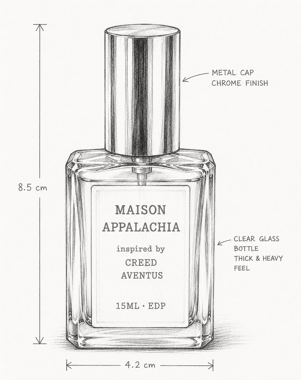 Feu de Bouleau — Inspired by Creed Aventus · Maison Appalachia · Extrait Strength Perfume Spray · 15 ml