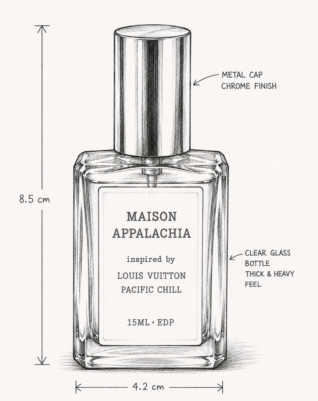 Brume du Pacifique — Inspired by Louis Vuitton Pacific Chill · Maison Appalachia · Soleil Collection · Extrait Strength Perfume Spray · 15 ml
