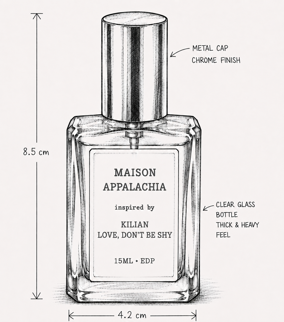 Premier Amour — Inspired by Kilian Love, Don't Be Shy · Maison Appalachia · Séduction · Extrait Strength Perfume Spray · 15 ml