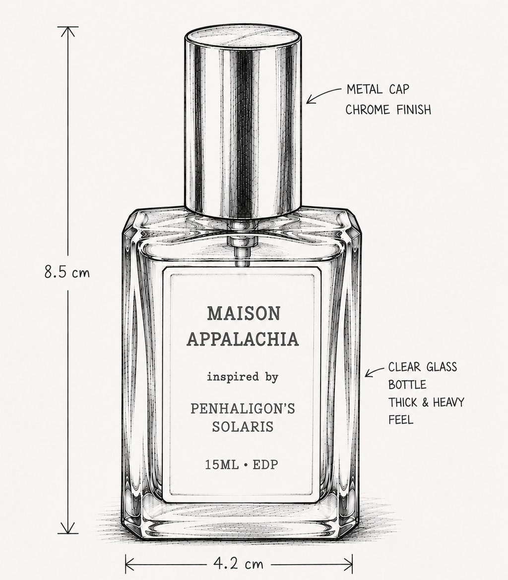 Éclat Solaire — Inspired by Penhaligon's Solaris · Maison Appalachia · Soleil Collection · Extrait Strength Perfume Oil Spray · 15 ml