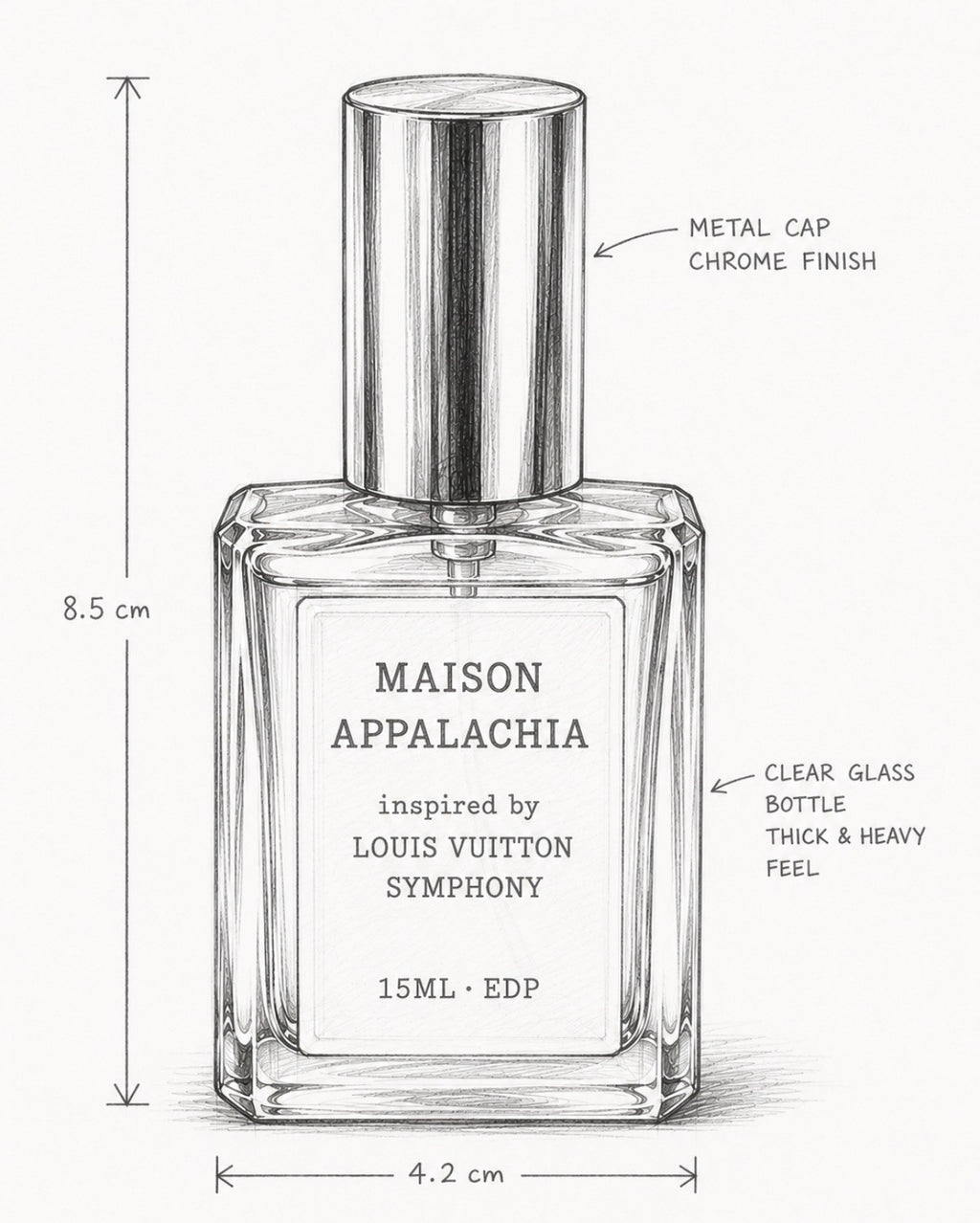 L'Ouverture — Inspired by Louis Vuitton Symphony · Maison Appalachia · Soleil Collection · Extrait Strength Perfume Spray · 15 ml