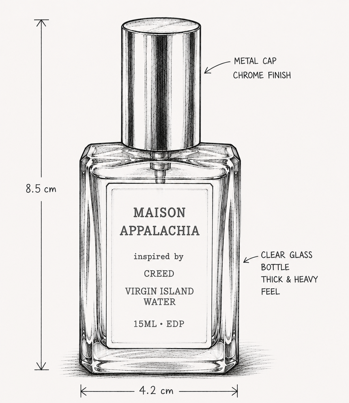 Éden Tropical — Inspired by Creed Virgin Island Water · Maison Appalachia · Extrait Strength Perfume Spray · 15 ml