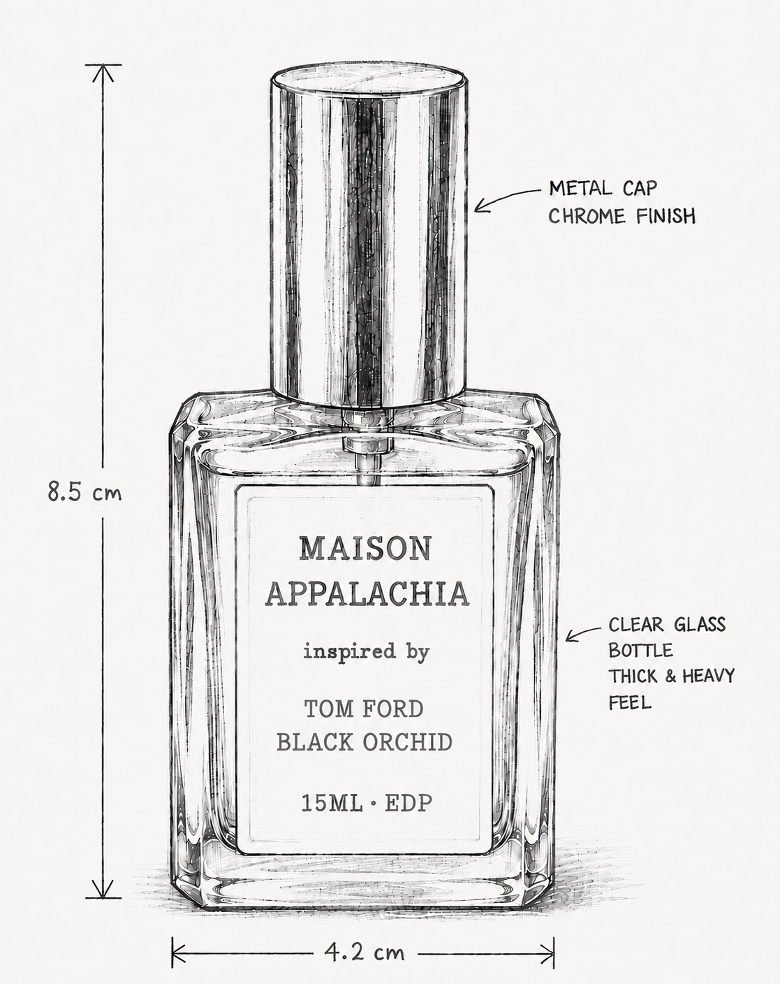 Orchidée Sombre — Inspired by Tom Ford Black Orchid · Maison Appalachia · Séduction · Extrait Strength Perfume Spray · 15 ml