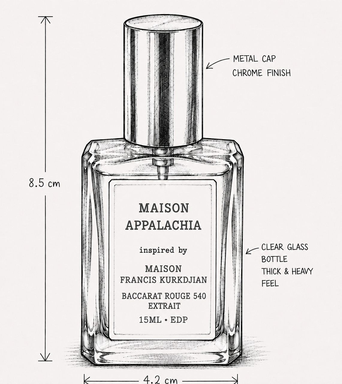 Rouge Écarlate — Inspired by MFK Baccarat Rouge 540 Extrait · Maison Appalachia · Extrait Strength Perfume Spray · 15 ml