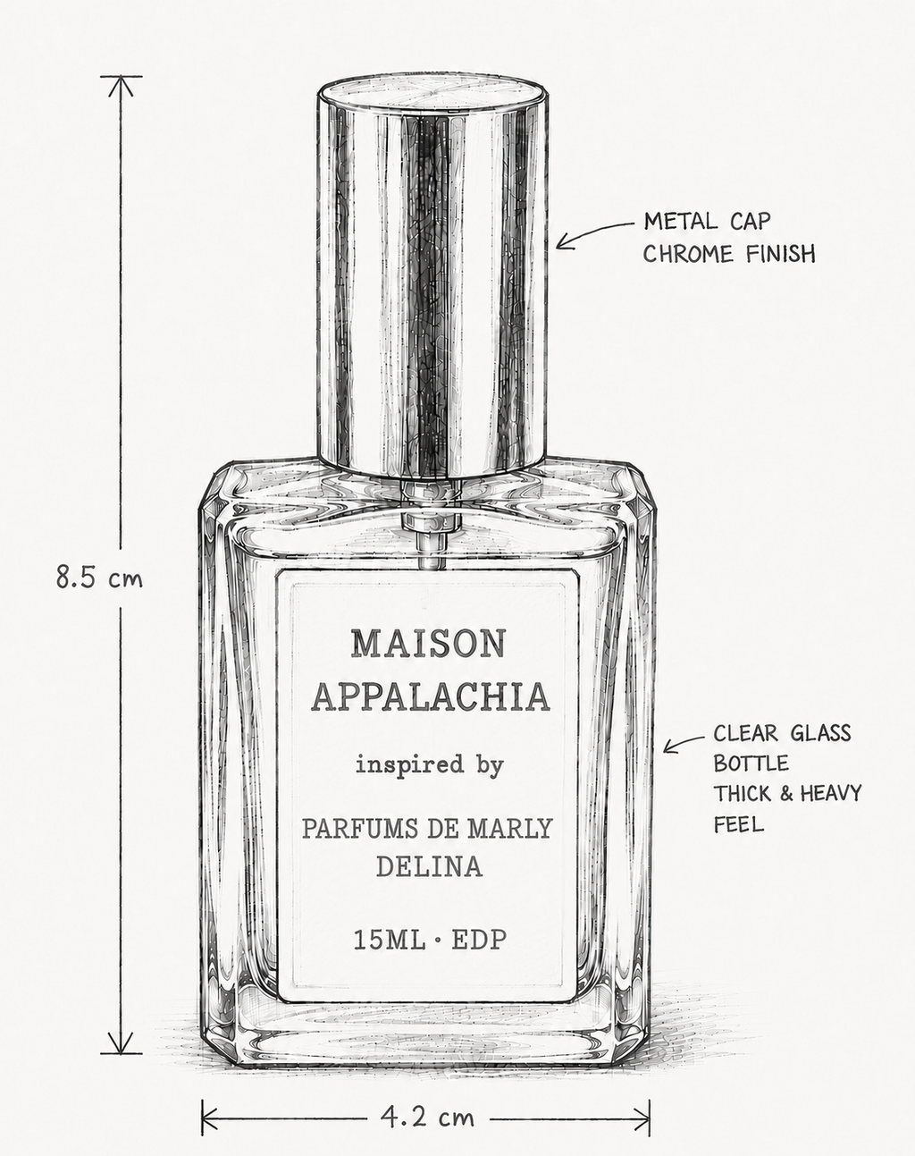 Rose Délicate — Inspired by Parfums De Marly Delina · Maison Appalachia · Séduction · Extrait Strength Perfume Spray · 15 ml